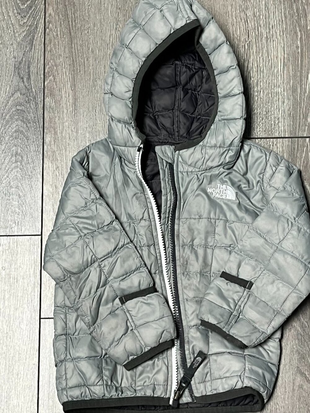 Gray North Face Toddler Jacket (Coat) Size 18-24 months.